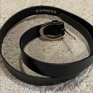 Black, leather Express belt